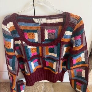 Sea New York Colorful Patchwork Sweater